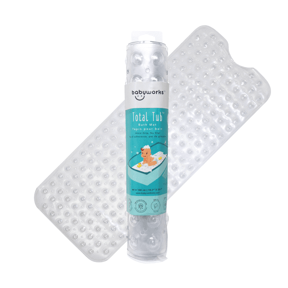 Babyworks™  Total Tub Bath Mat - Transparent, 39.4 x 15.7 inches and made from Polyvinyl Chloride