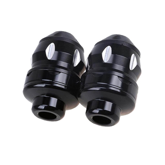 CNC Moto avant Fourche Coupe Cadre Curseur Crash Roue avant Chute Résistance Garde Protecteur Noir