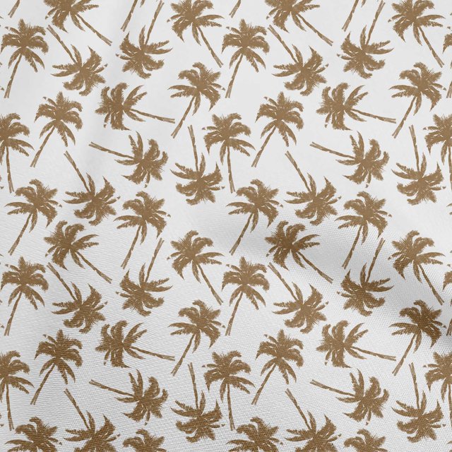 oneOone Cotton Poplin Olive Green Fabric Tropical Palm Tree Craft Projects Decor Fabric Printed By The Yard 56 Inch Wide