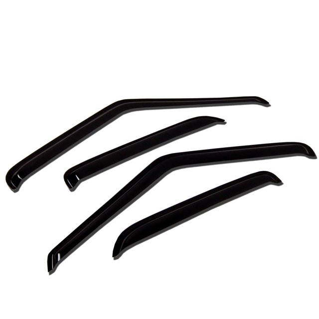 TuningPros WV-528 Pare-Vent de Fenêtre Garde-Pluie Fumée Foncée Ensemble de 4 Pcs