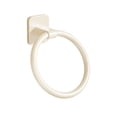 thumbnail image 1 of Wall-Mounted Towel Ring Rack - No-Drill Bathroom Organizer for Hand Towels, Shower Caps - Minimalist Plastic Design for Small Spaces, 1 of 6