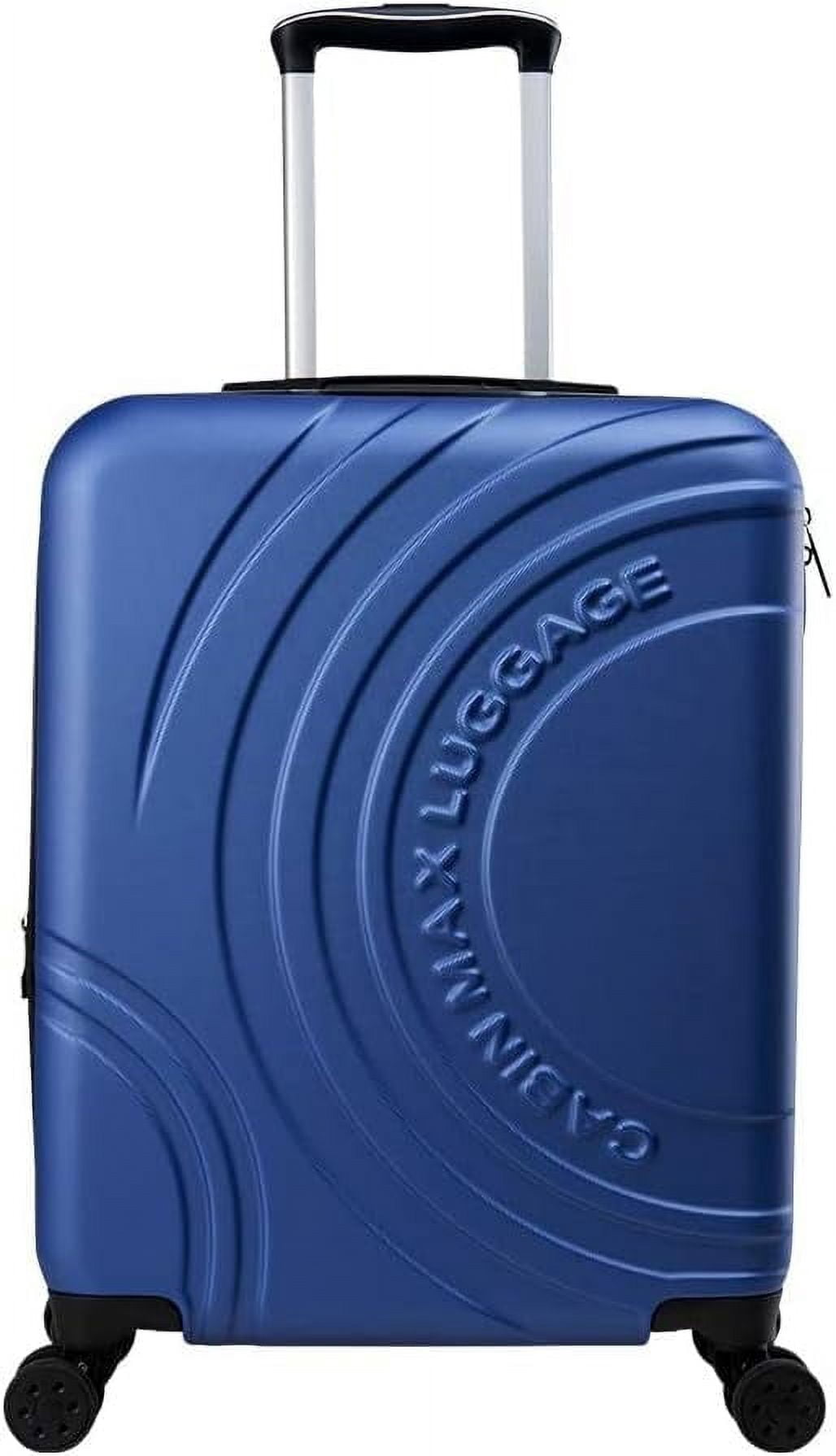 Cabin Max Velocity 55x40x20cm (22x16x8") Expandable Suitcase 4 Wheel Luggage Cabin Bags Suitable for Ryanair, Easyjet, Jet 2 Carry On (Midnight Blue)