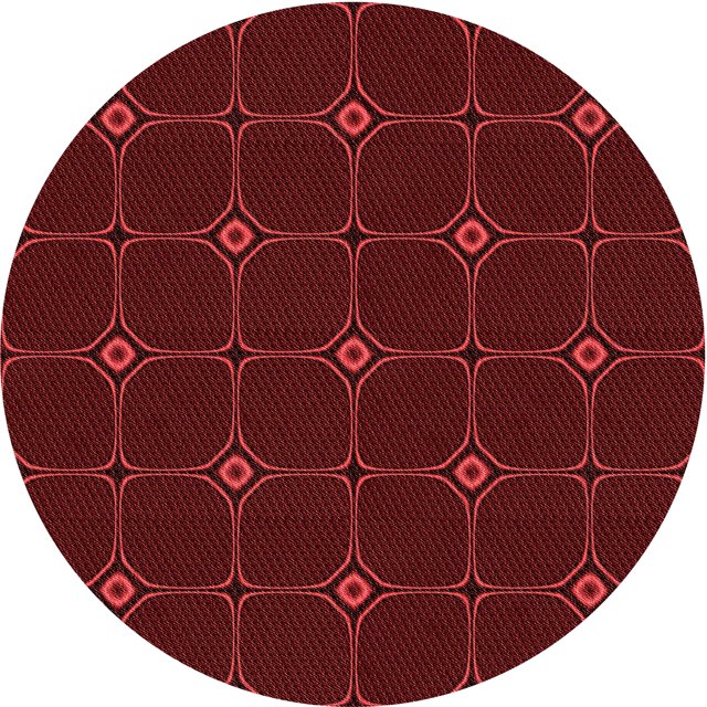Ahgly Company Tapis Rond Lavable en Machine Intérieur Transitionnel Rouge Bordeaux, 5 Pieds Rond