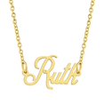 thumbnail image 1 of KISPER 18K Gold Plated Stainless Steel Personalized Name Pendant Necklace, Ruth, 1 of 6