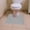 Grey, variant on Soft Foam U Shape Bath Mat Non-Slip Absorbent 16x20 in Machine Washable Durable Bathroom Rug