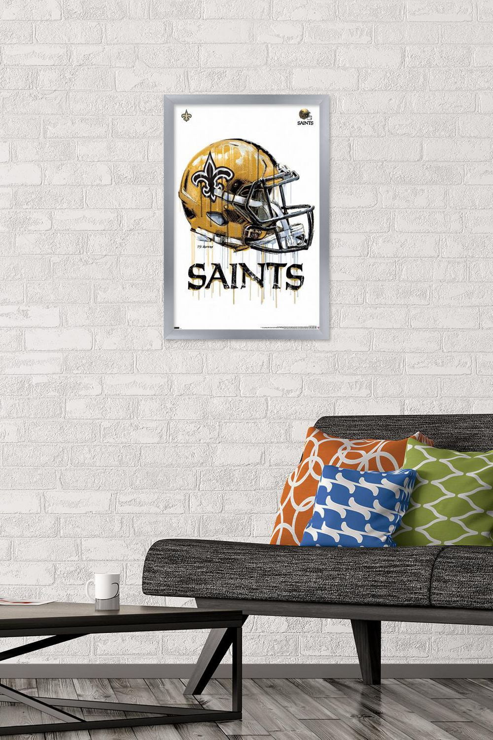 NFL New Orleans Saints - Drip Helmet 20 Wall Poster