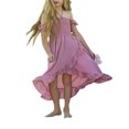 thumbnail image 2 of goowrom Parent-child Off-shoulder Dress with Ruffled Hem Pink Clothing, 2 of 9