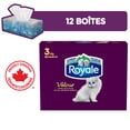thumbnail image 2 of Royale Velour, 3 Ply Facial Tissue, 12 Flat Boxes, 82 Tissues per Box, 2 of 21