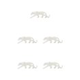 thumbnail image 1 of Transemion en Résine Animal Forme Sculpture Brillant Décoratif Décoration Ornement Blanc 5Set, 1 of 6