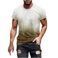 thumbnail image 2 of Qertyioot Hommes Imprimer Manches Courtes Col Rond T-shirt Casual Mode Manches Courtes Dégagement, 2 of 5