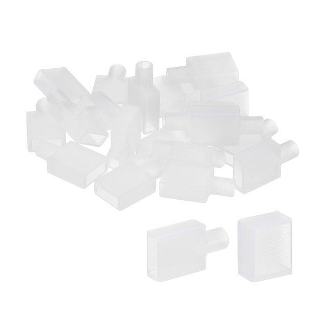 Unique Bargains Bouchon de Bouchon en Silicone, 40 Pcs IP67 Étanche avec 2 Trous Compatible 5050 Bande LED 10mm de Large, Inclus