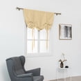 thumbnail image 5 of Innerwin Half Window Curtains Solid Color Kitchen Valance Rod Pocket Soft Short Blackout Curtain Ruched Waterproof Panels Darkening Thermal Insulated Natural color 55.12 x 55.12", 5 of 5