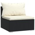 thumbnail image 3 of vidaXL 5 Piece Garden Lounge Set with Cushions Poly Rattan Black, 3 of 5