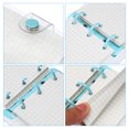 thumbnail image 4 of REGALWOVEN Clear 3 Ring Binder Cover, Notebook Binder Mini Refillable Loose Leaf Folder Planner, Blue, 4 of 6
