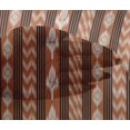 thumbnail image 4 of oneOone Viscose Chiffon Fabric Stripe Ikat Print Fabric BTY 42 Inch Wide, 4 of 4