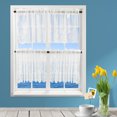thumbnail image 2 of Lace Cafe Kitchen Ruffle Window Drape Valance Semi Transparent Voile Curtains Window Treatment, 2 of 8