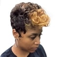 thumbnail image 1 of Perruques Courtes en Cheveux Humains Perruque Ondulée Ondulée Résistante à la Chaleur Perruques en Cheveux Synthétiques Lace Front pour Femmes Naturelles Perruques pour Femmes, 1 of 5