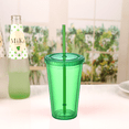 thumbnail image 4 of Gobelet à Double Paroi avec Paille, Gobelets en Plastique, Gobelets Réutilisables pour Café Glacé, Gobelets Transparents, 4 of 5