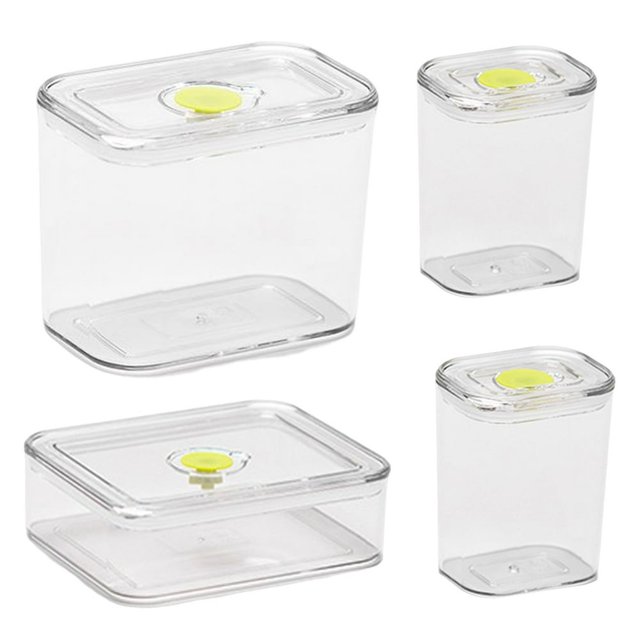 1 Set Food Storage Jar Transparent Large Capacity Leakproof Moisture-proof Clear Grain Storage Box Tank Kitchen Supply
