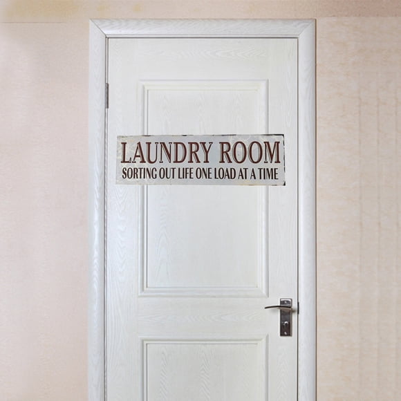 Iumwxz Wooden Laundry Room Wall Door Hanging Sign Plaque Pendant Prompt Decoration home decor multicolour Tax Free Weekend