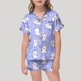 thumbnail image 2 of MIASHUI Ensemble de Pyjama 2 Pcs Unisexe de Pâques pour Garçons et Filles, Imprimé, Vêtements de Nuit, Violet, 2-3 Ans, 2 of 4