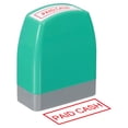 thumbnail image 1 of Cachet d'Avis en Espèces Payées, Encrage Automatique, Encre Rouge, Cachets de Bureau, Cachet de Message Pré-Encré, Cachet d'Affaires Rechargeable, Vert, 1 of 7