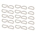 thumbnail image 1 of Unique Bargains 20mm Inner Width Zinc Alloy Flat Typed D Welded Ring Silver Tone 25pcs, 1 of 2