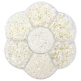 thumbnail image 2 of Ensemble de 2800 Pcs Perles Demi-Perle à Dos Plat Perles Perles Bricolage Satin Lustré Plastique pour Robe de Mariée Blanc Lacté, 2 of 9
