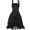 thumbnail image 1 of CEHVOM Robe d'Été Sans Manches pour Femme, Style Gothique, Couleur Unie, Taille à Cordon, Foncé, 1 of 4