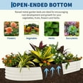 thumbnail image 3 of Large Galvanized Raised Garden Bed – 10x4x1.5ft Outdoor Metal Planter Box, Rust-Resistant, Ergonomic Open-Bottom, Tool-Complimentary Assembly for Flowers & Vegetables – Beige with Anti-Cut Strips, 3 of 9