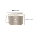 thumbnail image 3 of Khaki Stainless Steel Instant Bowl Suitable For Student Dormitory Picnic Camping Can Be Drained Large Capacity Rice Bowl With Lid Lunch Box Gift, 3 of 6