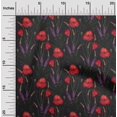 thumbnail image 2 of oneOone Coton Popeline Sergé Rouge Tissu Floral Rétro Matériel de Couture Tissu Imprimé par la Cour 56 Pouces de Large, 2 of 5