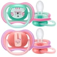 thumbnail image 2 of Philips Avent Ultra Air Pacifier 18m+, Pink, 4 pack, SCF349/45, 2 of 10