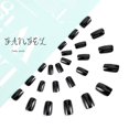 thumbnail image 3 of Black Press on False Nails Square Fake Nails Medium Glossy Acrylic Full Cover False Nails, 3 of 6