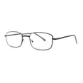 thumbnail image 1 of Classic Iconic Dad Fashion Narrow Rectangle Snug Reading Glasses Gunmetal +1.75, 1 of 4