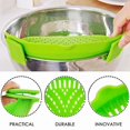 thumbnail image 4 of Passoire à Clip pour Casseroles et Poêles, Passoire à Clipser Fabriquée par la FDA, Silicone Résistant à la Chaleur, Facile à Utiliser et à Ranger, Va au Lave-Vaisselle, 4 of 5