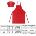 thumbnail image 2 of TOPTIE Tabliers de Cuisine pour Enfants en Toile de Coton et Ensemble de Toque de Chef, 2 of 7