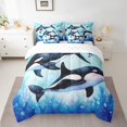 thumbnail image 2 of YST Cartoon Killer Whale 7-Piece Comforter Set, Ocean Theme, King, 2 of 4