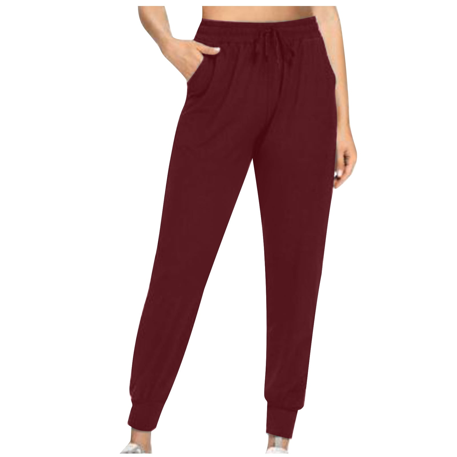 Yuyuzo Women's Yoga Pants High Elastic Waist Cinch Bottom Sweatpants ...