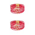 thumbnail image 3 of QualitChoice Bracelet Multi-Couches Boucle Magnétique Cuir Multicolore Léopard Impression Valentines Jour Cadeaux Bracelets Bijoux à la Main Rouge 2Set, 3 of 6