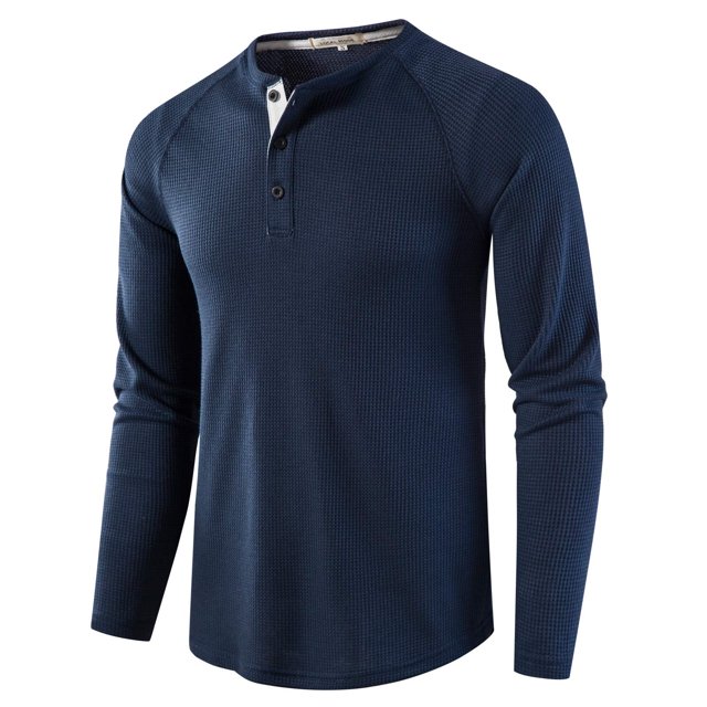 Chemise à Manches Longues pour Hommes Muscle Basique Couleur Unie