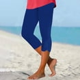 thumbnail image 2 of Timegard Women's High Waisted Slim Yoga Capris, Solid Color, Small, 2 of 6