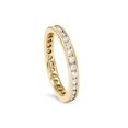 thumbnail image 2 of 1ct Channel Set Round Natural Diamond Eternity Ring 14K Yellow Gold Wedding Band, 2 of 3