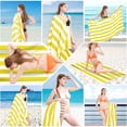thumbnail image 2 of Yellow Microfiber Beach Towel Yellow Stripe Large Size 80X160Cm #0ROR0, 2 of 8