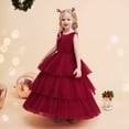 thumbnail image 3 of AJIWYH Robes Filles Sans Manches Gâteau Mode Robe Douce Rouge pour 10-12 Ans, 3 of 6