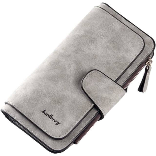 Women's PU Leather Zippered Wallet Large Capacity Elegant