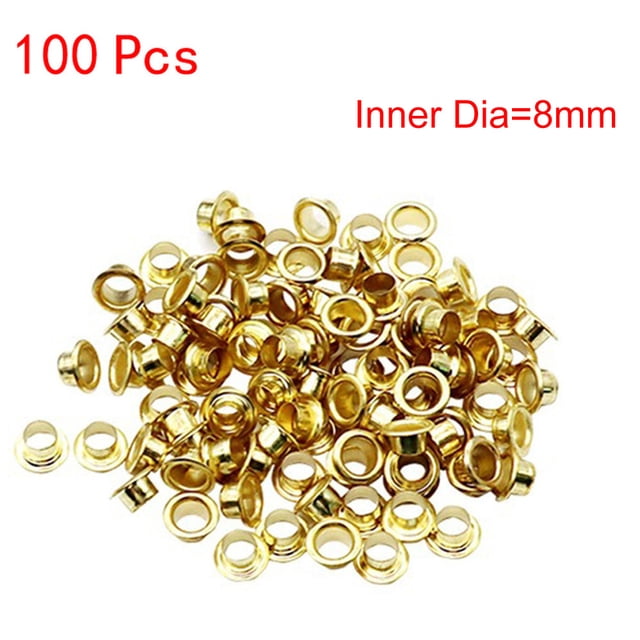 LSLJS 100 Pcs 8mm Titanium Eyelets Washer Leather DIY Shoes Cloth Repair Grommet, Home Accessories
