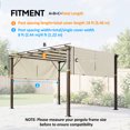 thumbnail image 3 of Outsunny 2 Pcs 16 x 4ft Pergola Shade, UV Protection Pergola Canopy, Cream, 3 of 10