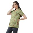 thumbnail image 3 of Moomaya Chemise Tunique Style Enveloppant pour Femmes en Coton Décontracté Col Classique Boutonné, 3 of 6