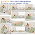 thumbnail image 3 of Wedge Pillows for Adult Adjustable Bed Wedge Pillow for Post Surgery Triangle Pillow Headboard with Bolster Cushion for Sleeping Acid Reflux Neck & Back Support and Dark G, 3 of 9